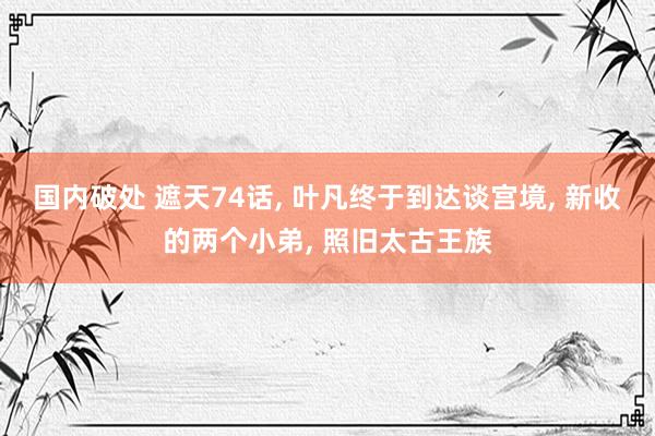 国内破处 遮天74话， 叶凡终于到达谈宫境， 新收的两个小弟， 照旧太古王族