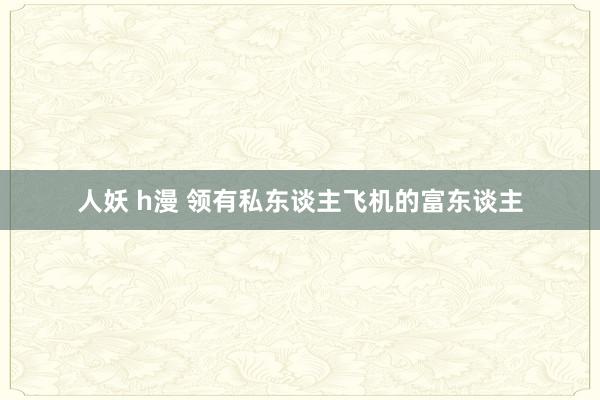 人妖 h漫 领有私东谈主飞机的富东谈主