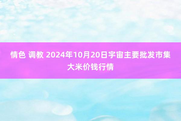 情色 调教 2024年10月20日宇宙主要批发市集大米价钱行情