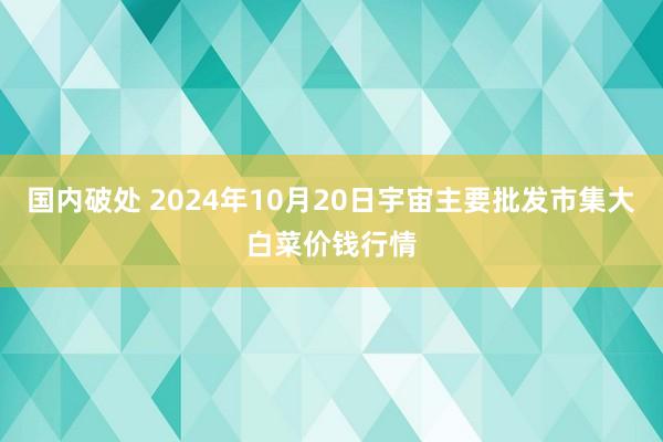 国内破处 2024年10月20日宇宙主要批发市集大白菜价钱行情