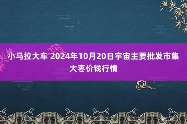 小马拉大车 2024年10月20日宇宙主要批发市集大枣价钱行情