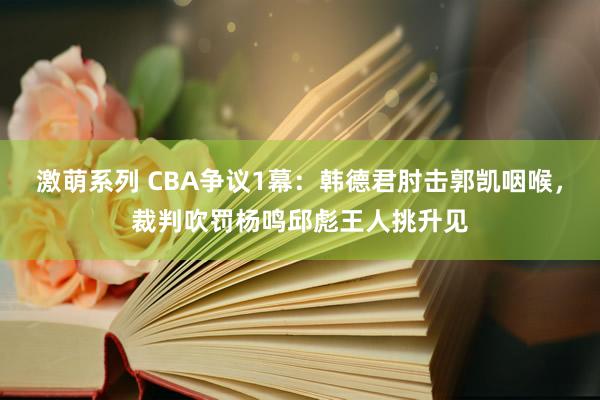 激萌系列 CBA争议1幕：韩德君肘击郭凯咽喉，裁判吹罚杨鸣邱彪王人挑升见