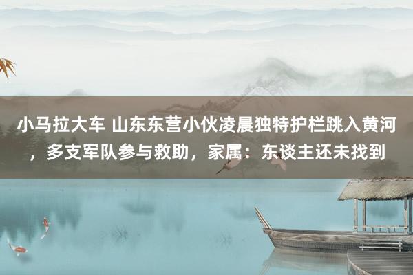 小马拉大车 山东东营小伙凌晨独特护栏跳入黄河，多支军队参与救助，家属：东谈主还未找到