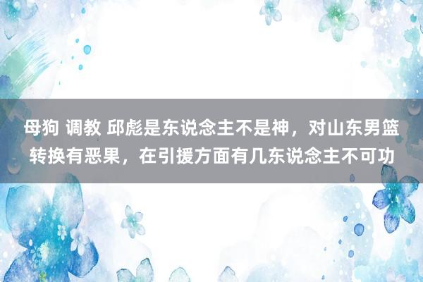 母狗 调教 邱彪是东说念主不是神，对山东男篮转换有恶果，在引援方面有几东说念主不可功