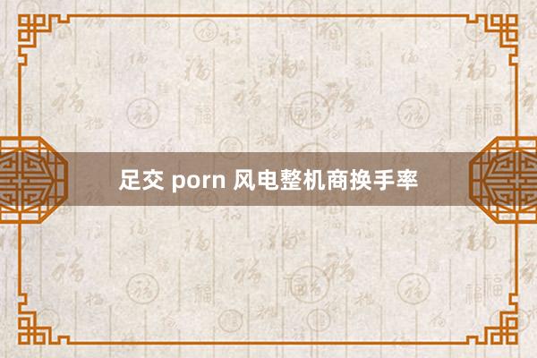 足交 porn 风电整机商换手率