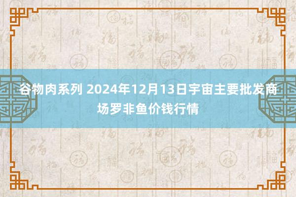 谷物肉系列 2024年12月13日宇宙主要批发商场罗非鱼价钱行情