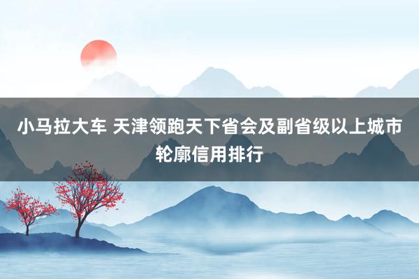 小马拉大车 天津领跑天下省会及副省级以上城市轮廓信用排行