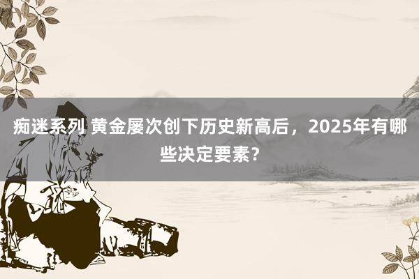 痴迷系列 黄金屡次创下历史新高后，2025年有哪些决定要素？