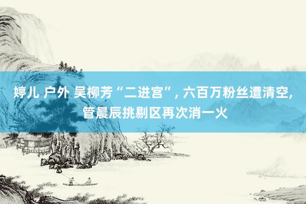 婷儿 户外 吴柳芳“二进宫”， 六百万粉丝遭清空， 管晨辰挑剔区再次消一火