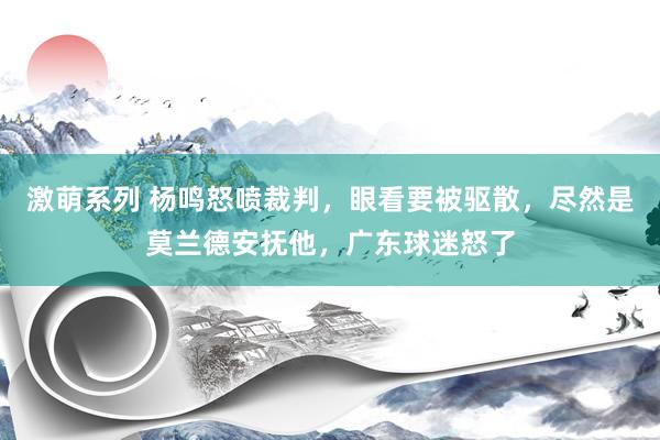 激萌系列 杨鸣怒喷裁判，眼看要被驱散，尽然是莫兰德安抚他，广东球迷怒了