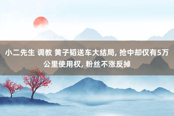 小二先生 调教 黄子韬送车大结局， 抢中却仅有5万公里使用权， 粉丝不涨反掉