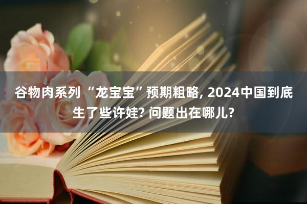 谷物肉系列 “龙宝宝”预期粗略， 2024中国到底生了些许娃? 问题出在哪儿?